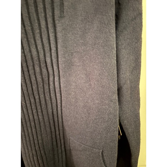 Red yummy Yarn Hooded Cardigan Open Front Ribbed Pockets Knitwear Medium - Picture 2 of 7